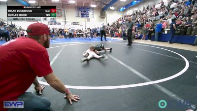 52 lbs Quarterfinal - Dylan Lockwood, Heat vs Huxley Hiner, Pawnee Wrestling Club