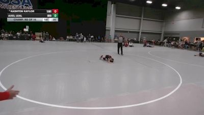 49 lbs Champ. Rd Of 16 - Kashton Kaylor, Team Aggression Wrestling Club vs Axel Leal, Ohio