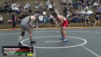 184 lbs Semifinal - Ryan Weinzen, St. Vincent College vs Bradyen Roscosky, Washington & Jefferson