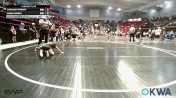 55 lbs Consi Of 4 - Lincoln Wright, Broken Arrow Wrestling Club vs Kash Hardy, Keystone Kids Wrestling Club