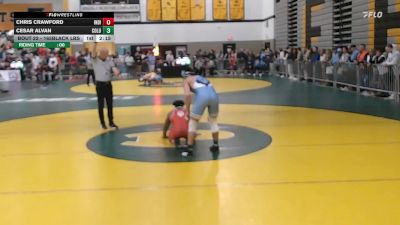 165Black lbs Rr Rnd 1 - Chris Crawford, Indiana vs Cesar Alvan, Columbia