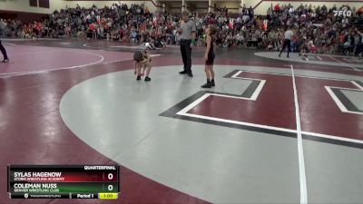 PW-8 lbs Quarterfinal - Sylas Hagenow, Storm Wrestling Academy vs Coleman Nuss, Denver Wrestling Club