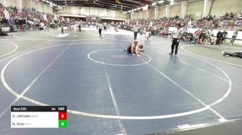 144 lbs Quarterfinal - Orion Johnsen, Mustang Wrestling Club vs Noah Gray, Olathe