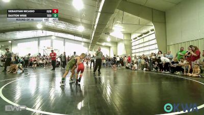 52 lbs Round Of 16 - Sebastian Nicasio, Fort Gibson Youth Wrestling vs Daxton Wise, Tecumseh Youth Wrestling