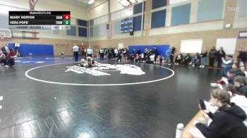 135lbs Champ. Round 1 - Vera Pope, Tumwater (Girls) vs Maisy Norton, Enumclaw (Girls)