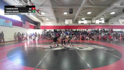 Boys 140 lbs Quarterfinal - Charles Rice, Red Bluff Boys vs Kanoa Brown, Shasta Charter Academy Boys