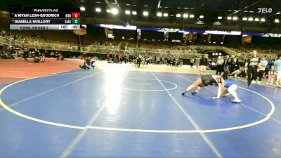 140 lbs Cons. Round 5 - A`Niyah Leon-Goodrich, Miami Southridge Hs vs Isabella Guillory, East Ascension