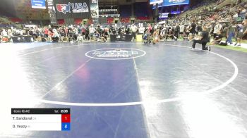 182 lbs Cons 16 #2 - Thomas Sandoval, California vs De'Alcapon Veazy, Indiana