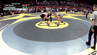 D1-285 lbs Semifinal - Caleb Bowman, Tol. St. John`s Jesuit vs Alex Taylor, Mount Vernon