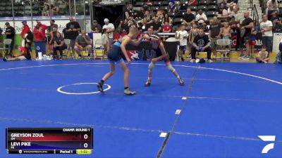 74 lbs Champ. Round 1 - Greyson Zoul, OH vs Levi Pike, MI