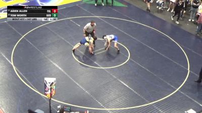 147 lbs Round Of 32 - Aiden Allen, Philadelphia vs Tom Worth, Harbor Creek