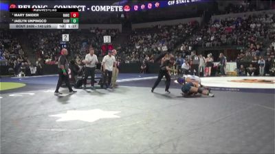 140 lbs Semifinal - Mary Snider, Rancho Bernardo (SD) vs Jaelyn Unpingco, Clovis East (CS)
