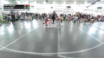 126 lbs Semifinal - Brett Georger, Carrollton Warriors - MS vs Jace Billings, WV Wild - MS