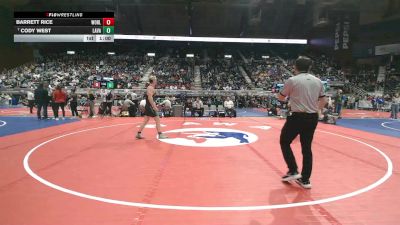 3A-175 lbs Cons. Round 2 - Cody West, Lander Valley vs Barrett Rice, Worland