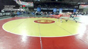 Boys 4A 190 lbs Quarterfinal - Ethan Harvey, Mead vs Antonio Castillo, Eisenhower