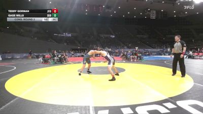 3A Boys 190 lbs Cons. Round 3 - Teddy Gorman, Jefferson Boys vs Gage Mills, Siuslaw / Mapleton Boys