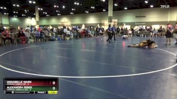 100 lbs Placement Matches (16 Team) - Annabelle Ward, Charlie`s Angels-WV vs Alexandra Sebek, Charlie`s Angels-IL Blk