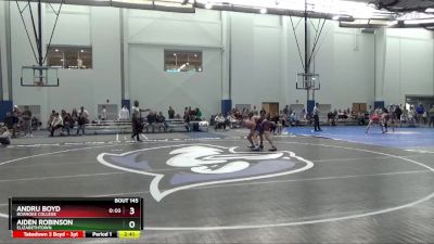 157 lbs Cons. Round 3 - Andru Boyd, Roanoke College vs Aiden Robinson, Elizabethtown