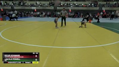 50 lbs Cons. Round 2 - Lincoln Powell, BGC vs Myles Schwade, Cresco Youth Wrestling Club