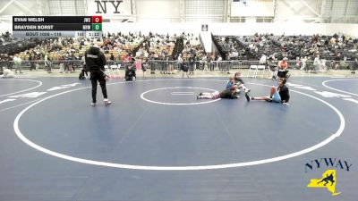 118 lbs Champ. Round 1 - Brayden Borst, Marcellus Youth Wrestling vs Evan Welsh, Journeymen Wrestling Club