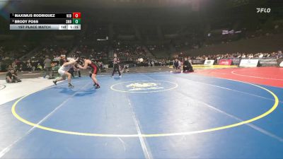 6A Boys 175 lbs 1st Place Match - Maximus Rodriguez, North Salem Boys vs Brody Foss, South Medford Boys