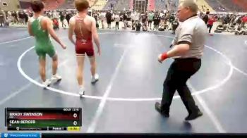 145 lbs Cons. Round 3 - Brady Swenson, MN vs Sean Berger, IL