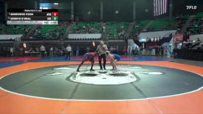 1-5A 185 Champ. Round 1 - Genevieve Cook, A P Brewer High School vs Jordyn O`Neal, Lincoln