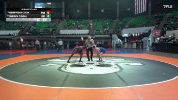 1-5A 185 Champ. Round 1 - Genevieve Cook, A P Brewer High School vs Jordyn O`Neal, Lincoln