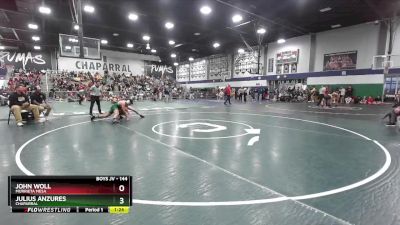 144 lbs Quarterfinal - Julius Anzures, Chaparral vs John Woll, Murrieta Mesa