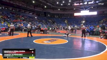 100 lbs Champ. Round 1 - Hannah Almendarez, Galesburg (H.S.) vs Anapaula Cerna Rivera, Chicago (De La Salle)