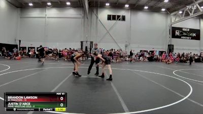 126 lbs Round 1 (8 Team) - Brandon Lawson, BC Predators vs Justin D`Arce, Prime Wrestling Gold