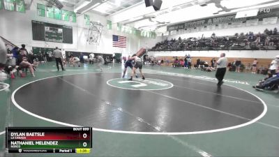 190 lbs Quarterfinal - Nathaniel Melendez, Norco vs Dylan Baetsle, La Canada