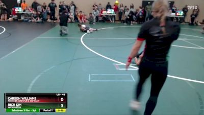 49 lbs Semifinal - Rich Kim, Washington vs Carson Williams, Punisher Wrestling Company