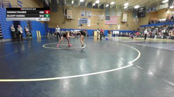 120lbs Champ. Round 1 - Elliott Koenig, Mount Baker (Girls) vs Hannah Palmer, Kennewick (Girls)