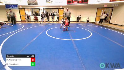 46 lbs Consi Of 4 - Maculey Andrews, Hilldale Youth Wrestling Club vs Baker Franklin, Vinita Kids Wrestling