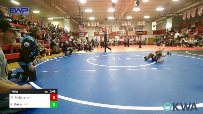 49 lbs Semifinal - Maisyn Malone, Bartlesville Wrestling Club vs Kellyn Baker, Jay Wrestling Club