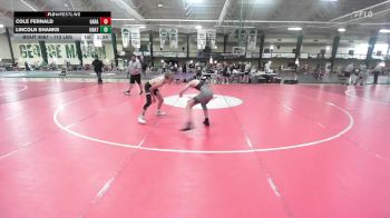 112 lbs Rr Rnd 3 - Cole Fernald, Garage Trained vs Lincoln Shanks, Unattached