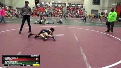 75 lbs Champ. Round 1 - Justin Wells, Alpha Elite vs Ryan Hughes, Gulf Coast Wrestling Club