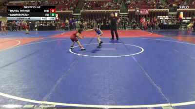 57 lbs Semifinal - Daniel Torres, Mat Demon Wrestling Club vs Cooper Patch, Heights Wrestling Club
