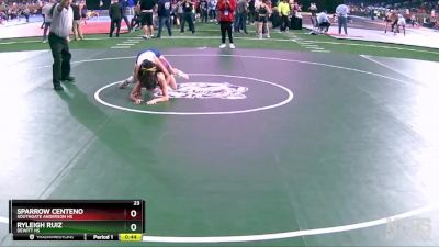 Girls-105 lbs Cons. Semi - Sparrow Centeno, Southgate Anderson HS vs Ryleigh Ruiz, DeWitt HS