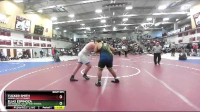 285 lbs Semifinal - Elias Espinoza, San Pasqual Valley High School (Winterhaven CA) vs Tucker Smith, Sandra Day OConner