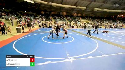 90 lbs Rr Rnd 4 - Jack Thorn, HURRICANE WRESTLING ACADEMY vs Zayne Chappell, Pryor Tigers