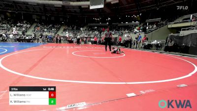 37 lbs Round Of 16 - Liam Williams, Heat vs Kase Williams, Pin-King All Stars