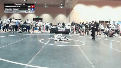 135 lbs Champ. Round 3 - Landon Simpson, South Hills Wrestling Academy vs Grayson Graviet, Mcdonald Wrestling Academy
