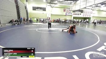 215 lbs Cons. Round 2 - Matthew Lara, EAGLE ROCK vs Zion Vidal, SAN PEDRO