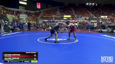 3-2-1A 285 Champ. Round 1 - Layton Hoffman, Hoisington vs Holden Ziegler, Council Grove