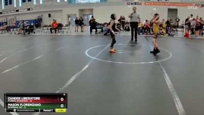 64 lbs Round 3 (6 Team) - Zander Liberatore, Florida Scorpions vs Mason Florenzano, Riverdale WC