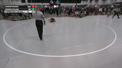 106 lbs Cons. Rd Of 32 - Lawson Sparks, Bad Karma Wrestling Club vs Connor Collins, Backyard Brawlers Midwest