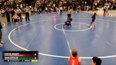 125 lbs 3rd Place Match - Tevin Smith Jr, Sherman Challengers vs Carter Brandt, Junior Eagles Wrestling Club