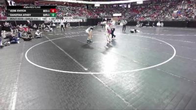 Girls 114 lbs Cons. Semi - Dakotah Athey, Bay Port-Girls vs Izzie Evitch, Menomonee Falls-Girls